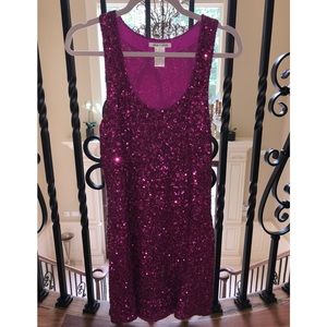 Alice + Olivia Pink Sequence Dress (Size Small)